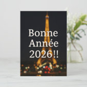 Bonne Annee/New Year's card Feestdagenkaart (Staand voorkant)