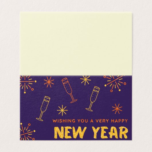 Bonne année Parties scintillant 25pk Cartes (Outside Unfolded)