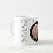 Bonne année PIg 2019 3D White Mug 2 (Devant gauche)