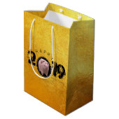 Bonne année PIg 2019 Original 3D or M Sac cadeau 2 (Dos Angle)