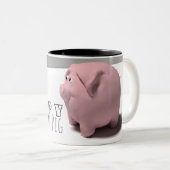 Bonne année PIg mignonne Mug 3D bicolore (Devant droit)