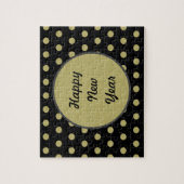 Bonne année Polka Dot Jigsaw Puzzle (Noir) (Vertical)