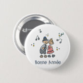 Bonne Annee Ronde Button 5,7 Cm (Voorkant /achterkant)