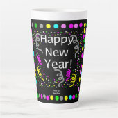 Bonne année Salutations Grand Latte Mug (Devant)