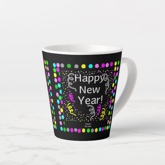 Bonne année Salutations Petit Latte Mug (Angle droit)