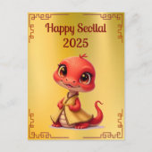 Bonne année Seollal de la carte postale serpent co (Devant)