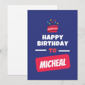 Bonne Anniversaire Carte postale simple Personnali (Devant / Derrière)