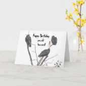 Bonne Anniversaire Carte Vieux Buzzard (Fleur jaune)