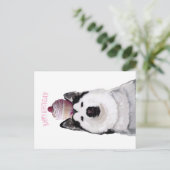 Bonne Anniversaire, Husky et Carte postale de gâte (Debout devant)