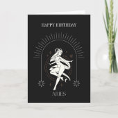 Bonne Anniversaire Mystic Aries Carte Zodiac Horos (Devant)