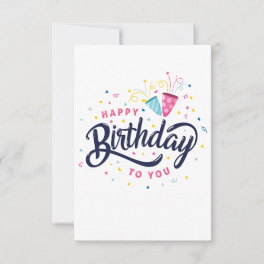 Bonne Anniversaire Pour Vous #2 Carte De Voeux (Devant)