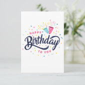 Bonne Anniversaire Pour Vous #2 Carte De Voeux (Debout devant)