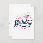 Bonne Anniversaire Pour Vous #2 Carte De Voeux (Devant / Derrière)