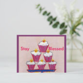 Bonne Anniversaire Restez Bénie Carte Postale (Debout devant)