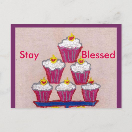 Bonne Anniversaire Restez Bénie Carte Postale (Devant)