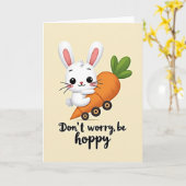 Bonne balade carotte amie carte (Fleur jaune)