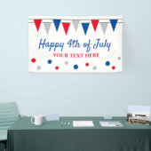 Bonne bannière 4 juillet fête avec drapeaux de cou (Salon professionnel)