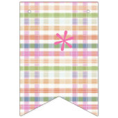 Bonne Bannière Anniversaire En Plaid Rose (Premier drapeau)