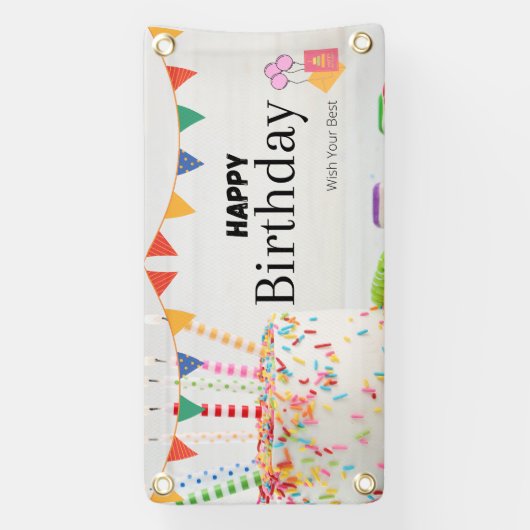 Bonne bannière d'anniversaire (Verticale)