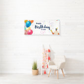 Bonne bannière d'anniversaire (En situation)