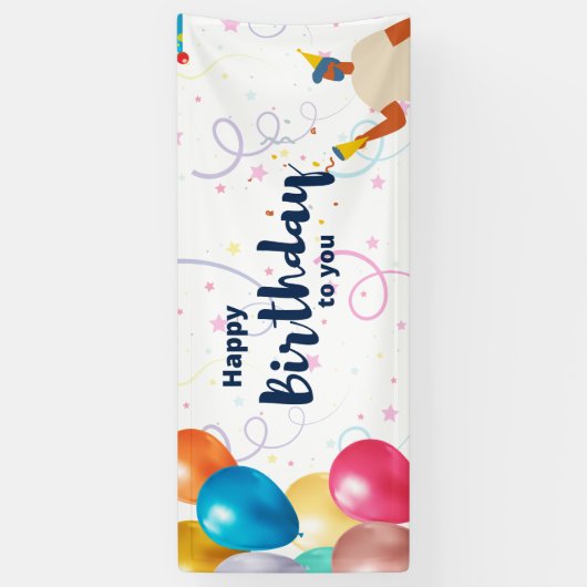 Bonne bannière d'anniversaire (Vertical)