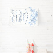 Bonne bannière d'anniversaire 100e Modèle Floral B (Insitu)