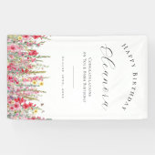 Bonne bannière d'anniversaire 85 août Fleur de nai (Horizontal)