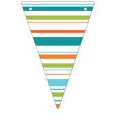 Bonne bannière d'anniversaire avec des rayures (Premier drapeau)