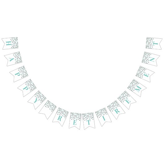 Bonne bannière de retraite Silver Black Confetti (Tout)