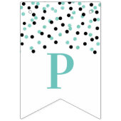 Bonne bannière de retraite Silver Black Confetti (Troisième drapeau)