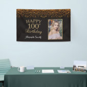 Bonne bannière du 100e anniversaire. Photo Parties (Salon professionnel)