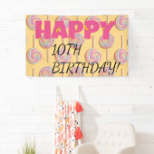 Bonne bannière du 10e anniversaire pour les enfant (En situation)