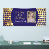 Bonne bannière du 13e anniversaire. Photo Blue Gol (Salon professionnel)