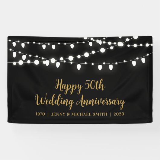 Bonne bannière du 50e anniversaire du Mariage (Horizontal)