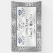 Bonne bannière du 75e anniversaire, personnalisée (Vertical)