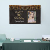 Bonne bannière du 80e anniversaire. Photo Parties (Salon professionnel)