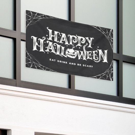 Bonne bannière du parti Halloween (Bâtiment extérieur)