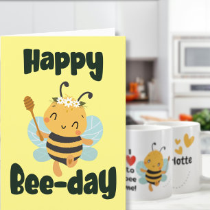 Bonne Bee day mignonne Bumblebee motif carte pliée