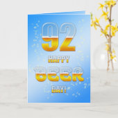 Bonne bière 92e anniversaire carte (Fleur jaune)