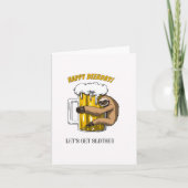 Bonne bière drôle carte d'anniversaire (Devant)