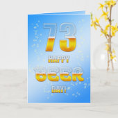 Bonne bière jour 73e anniversaire carte (Fleur jaune)