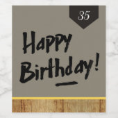 Bonne bouteille de vin d'anniversaire étiquette -  (Étiquettes simples)