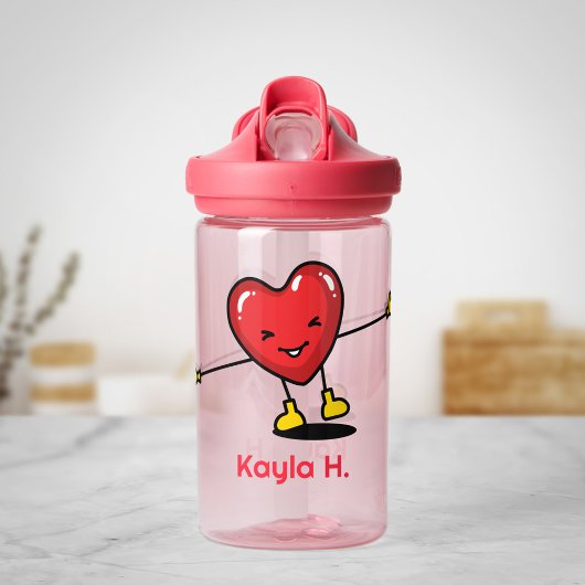 Bonne bouteille d'eau du coeur