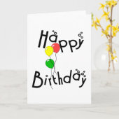 Bonne bulles d'anniversaire - Carte D7 Anniversair (Fleur jaune)