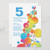 Bonne bulles Invitation de fête d'anniversaire (Devant / Derrière)