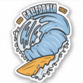 Bonne Californie Vibes Surf | Sticker Die-Cut (Devant)