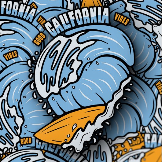 Bonne Californie Vibes Surf | Sticker Die-Cut