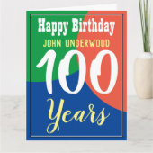 Bonne carte 100e anniversaire (Devant)
