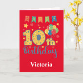 Bonne carte 10e anniversaire (Fleur jaune)