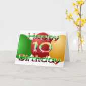 Bonne carte 10e anniversaire (Fleur jaune)